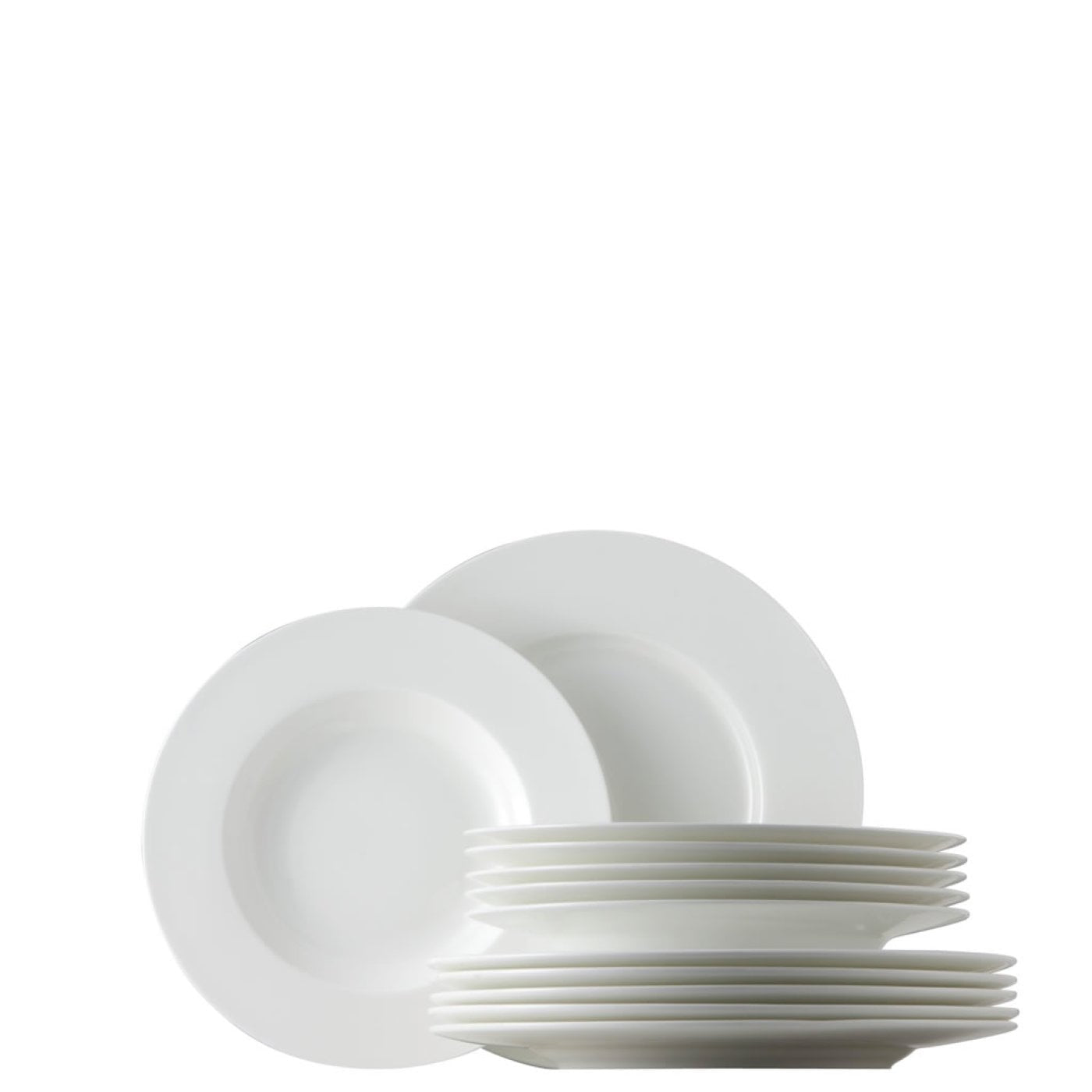 Rosenthal Speiseteller – 12er Set, Porzellan, Weiss, spülmaschinenfest, mikrowellengeeignet