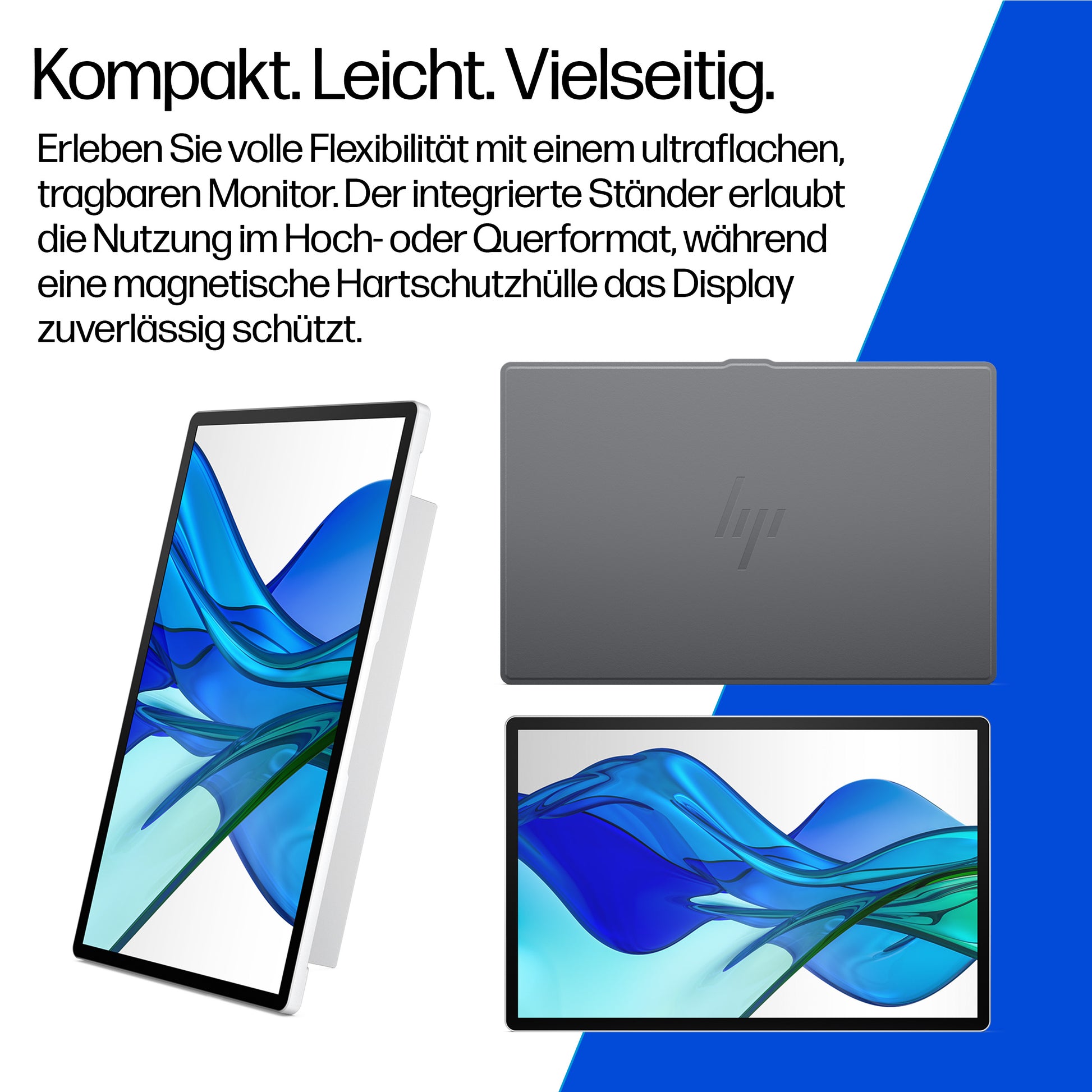 HP Series 5 Pro 514pn – Tragbarer Monitor, 14", IPS Schwarz, 75 Hz, 400 cd/m², 2× USB-C, Silber