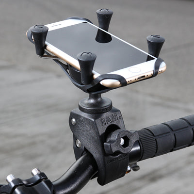 RAM Mounts X-GRIP W/TOUGHCLAW – Fahrrad-/Motorrad-Halterung – Klemmhalterung, für Android/iOS – Schwarz