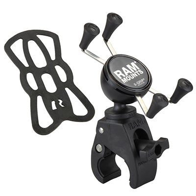 RAM Mounts X-GRIP W/TOUGHCLAW – Fahrrad-/Motorrad-Halterung – Klemmhalterung, für Android/iOS – Schwarz