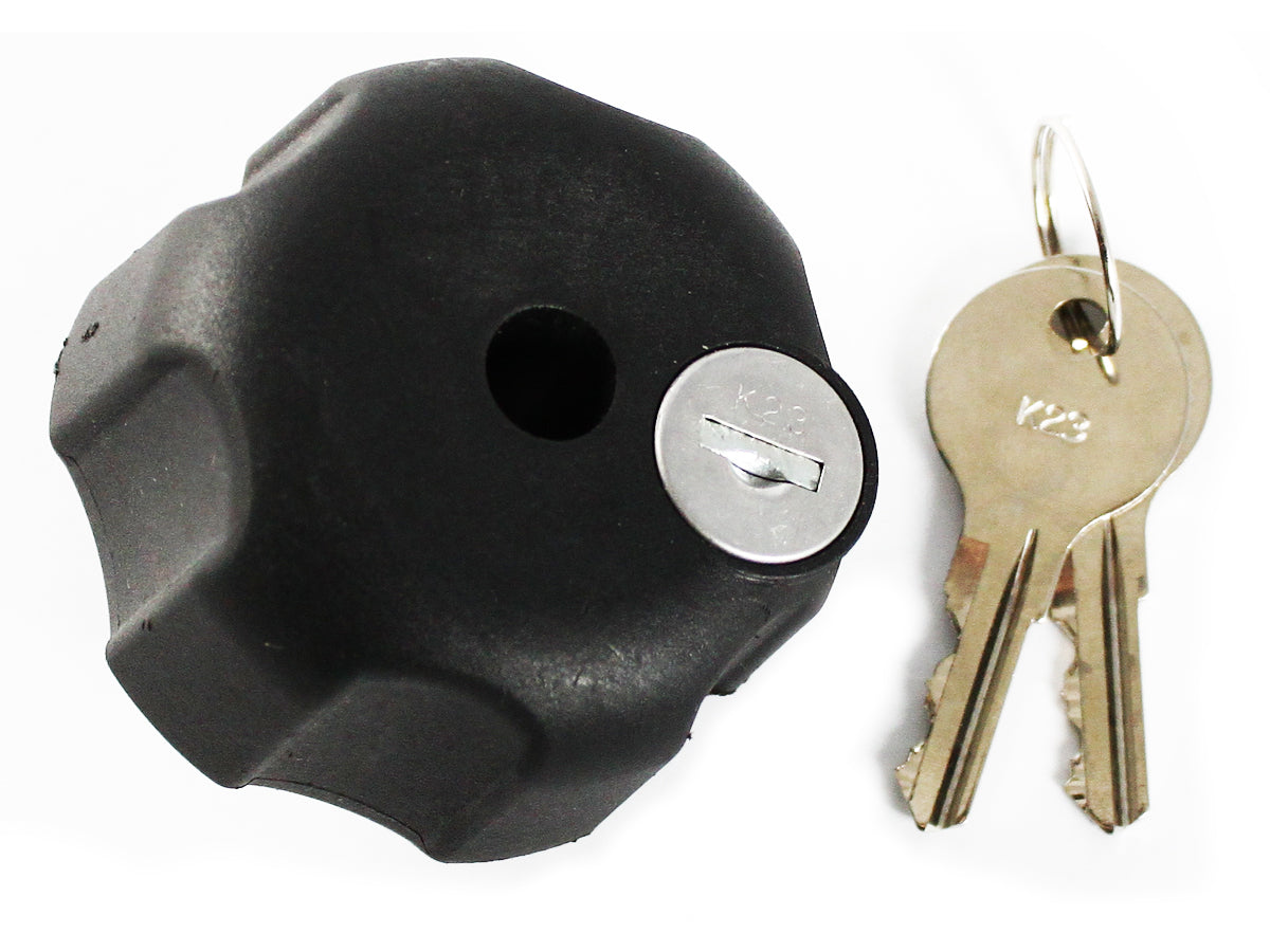 RAM Mounts RAM-KNOB6LU – Montageknopf mit Schlüsselschloss, Aluminium, Kugeldurchmesser 3,81 cm, Schwarz