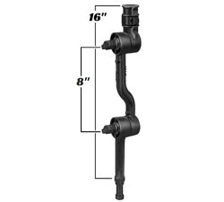RAM Mounts RAP-114-APB3U – Aktive Halterung, 406,4 mm, Schwarz, für Draussen, Yacht