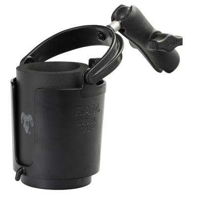 RAM Mounts Becherhalter – mit Arm – für 1" Kugel – Schwarz, Komposite/Gummi