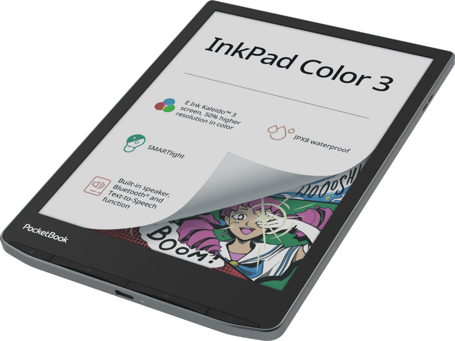 PocketBook InkPad Color 3 – 7,8" E-Ink Kaleido 3, 32 GB, IPX8, Schwarz