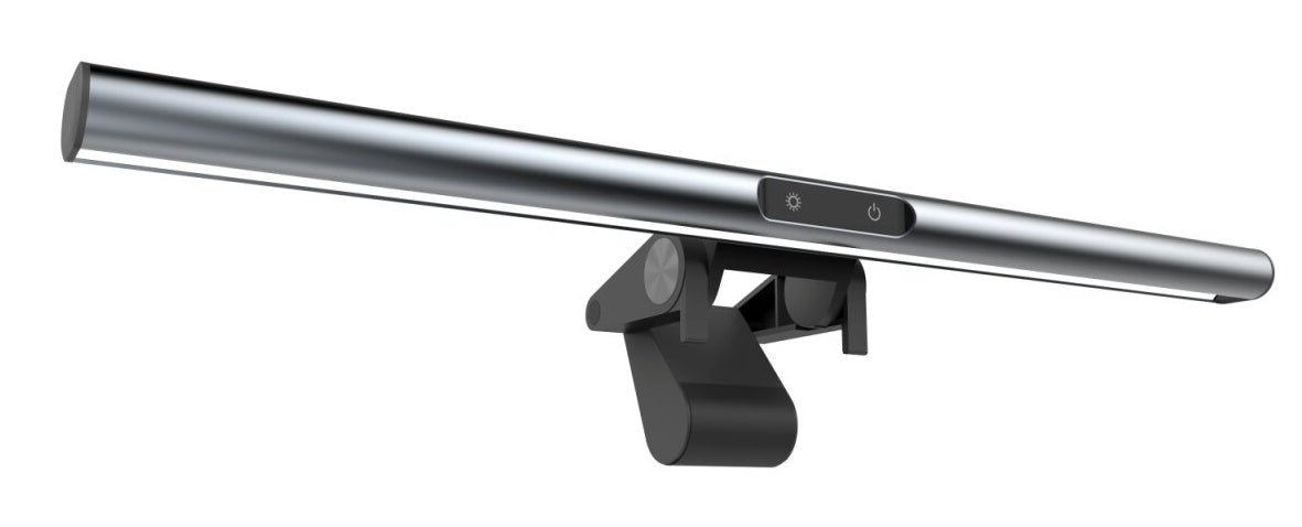 4smarts Monitor-Lichtleiste – 400 lm, 2800–5500 K, 3-Stufen-Dimmer, für Monitore 0,8–2,0 cm – Schwarz
