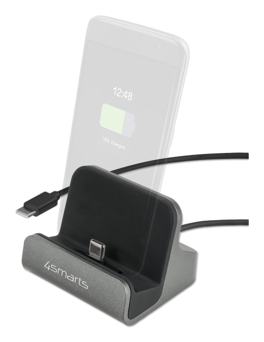 4smarts VoltDock Smartphone-Dock – USB-C – PD 60 W – für Smartphones (Universal) – Schwarz