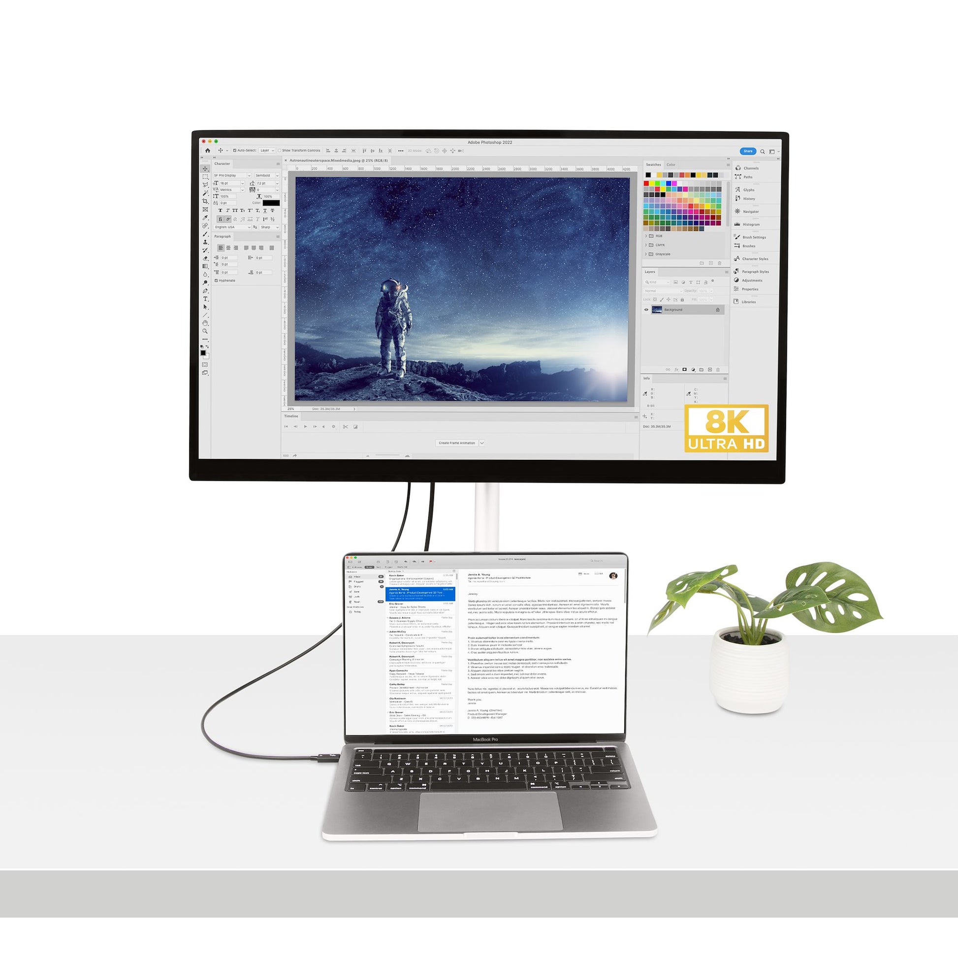StarTech.com Thunderbolt 4 Kabel – 40 Gbit/s – 0,5 m – PD 100 W – Schwarz – für USB4, Thunderbolt 3 und mehr