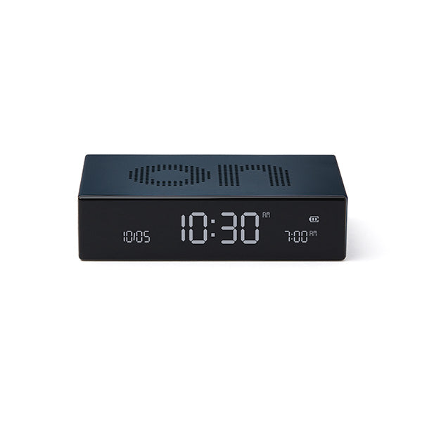 LEXON Digitalwecker Flip Premium – USB-C, Dunkelblau, LCD