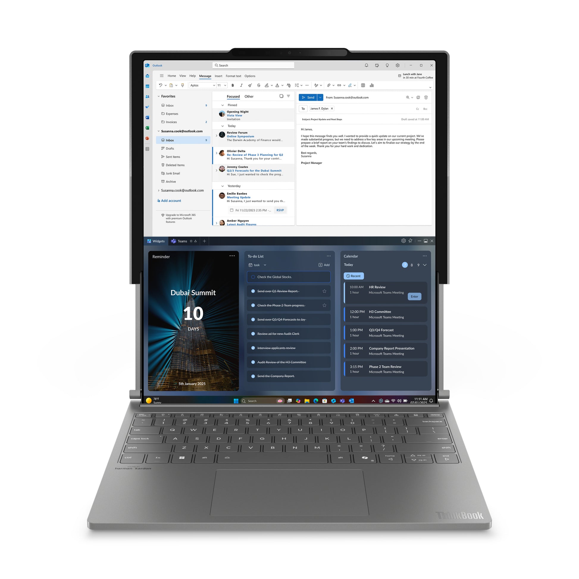Lenovo ThinkBook Plus G6 Rollable Copilot+ – Laptop, 42,4 cm (16,7"), 32 GB, 1 TB, Windows 11 Pro