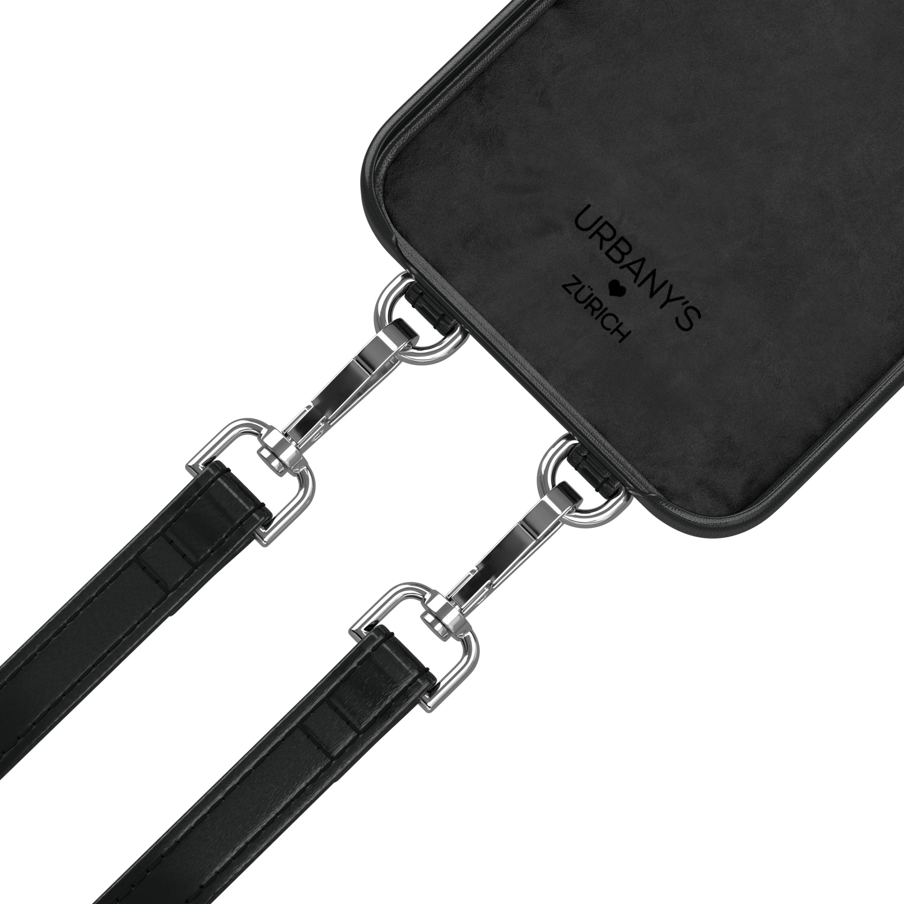 Urbany's Necklace-Hülle Night Owl – für Apple iPhone 15 Pro – Kunstleder – mit Kordel
