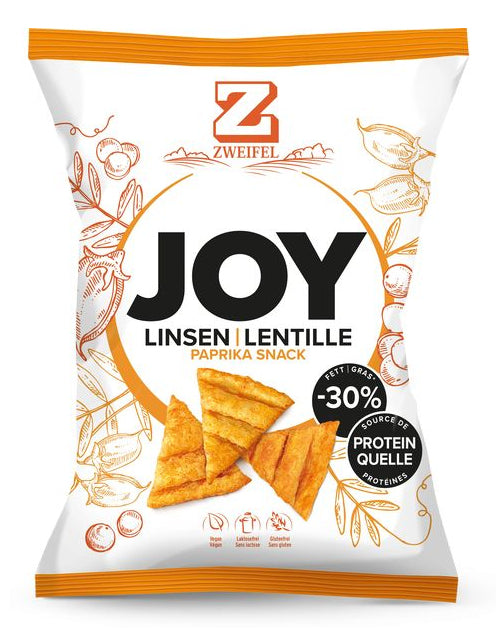 Zweifel Joy Linsenchips – Paprika, glutenfrei, vegan – 80 g