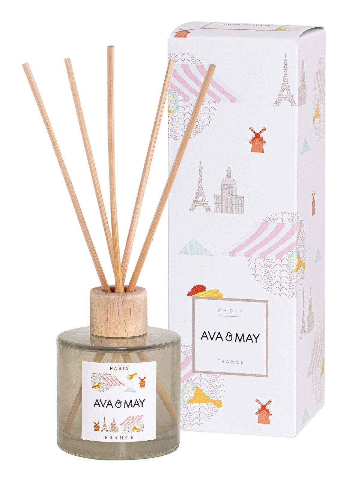 AVA & MAY Duftstäbchen Paris Rose – 100 ml