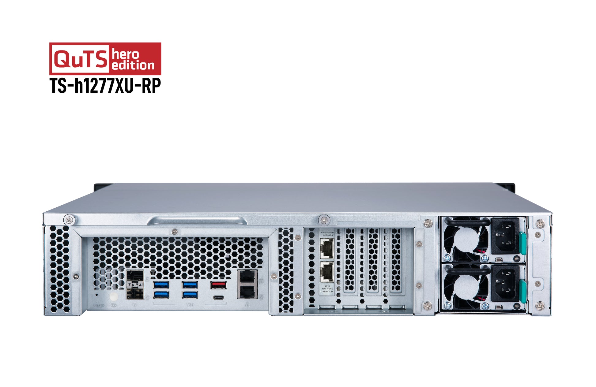 QNAP TS-h1277XU-RP 3700X-32G-RED Speichergerät – 2×1 GbE/4×10 GbE, 12-Bay; 5 Jahre Garantie