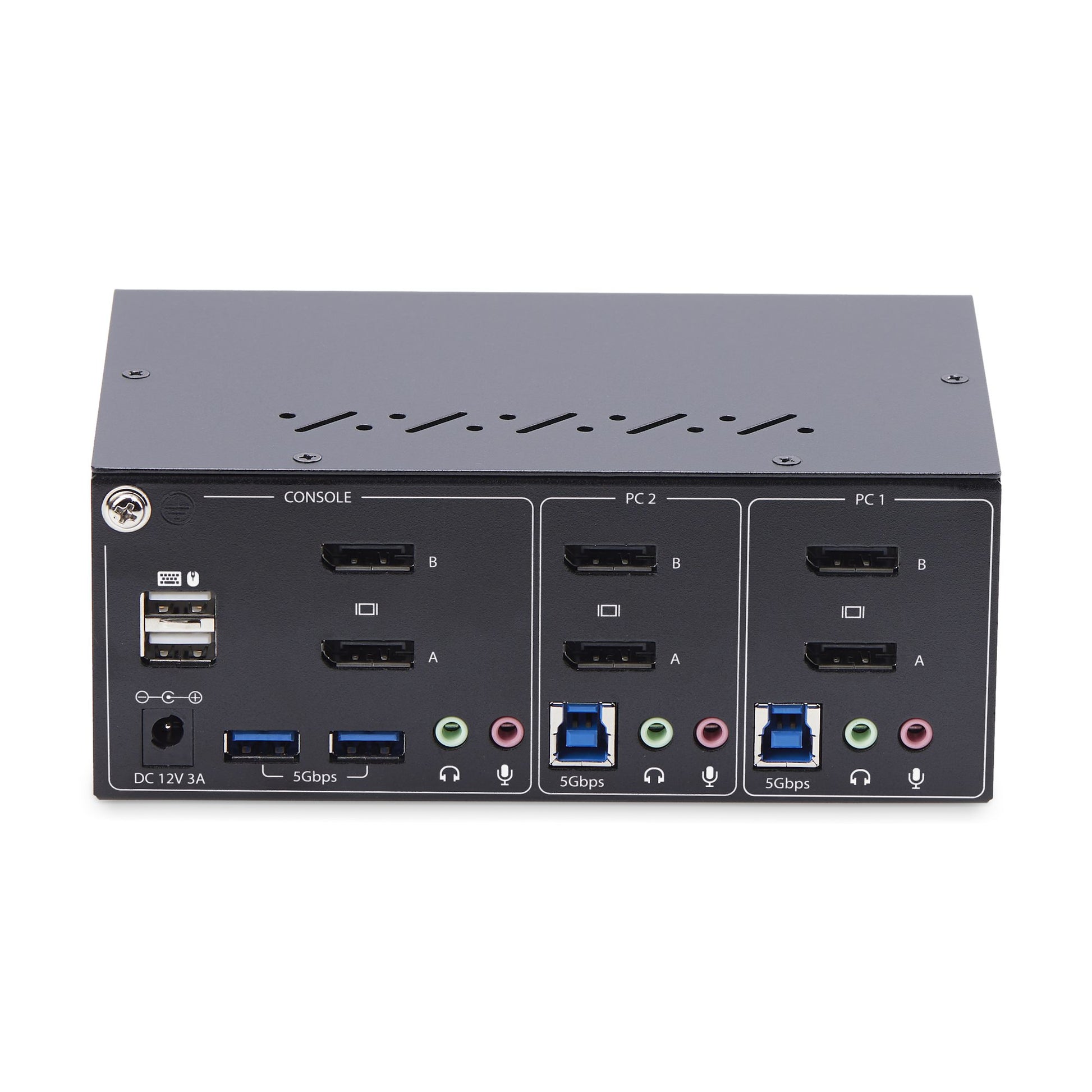 StarTech.com P2DD46A2 – 2-Port Dual-View DP KVM-Switch – 4K/60 Hz, USB 3.0-Hub, Audio
