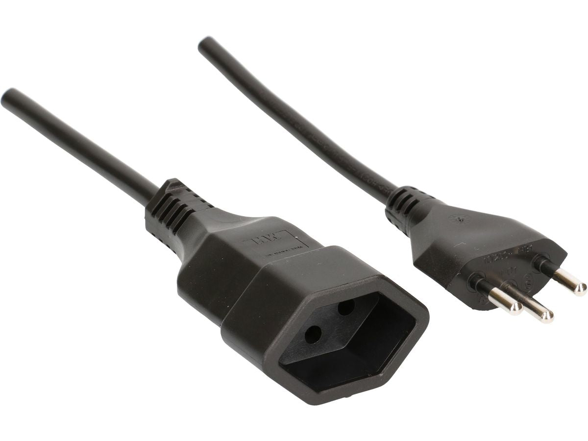 Max Hauri AG Max Hauri Verlängerungskabel – T13–T12, 5 m, aussen, 3×1,5 mm², schwarz