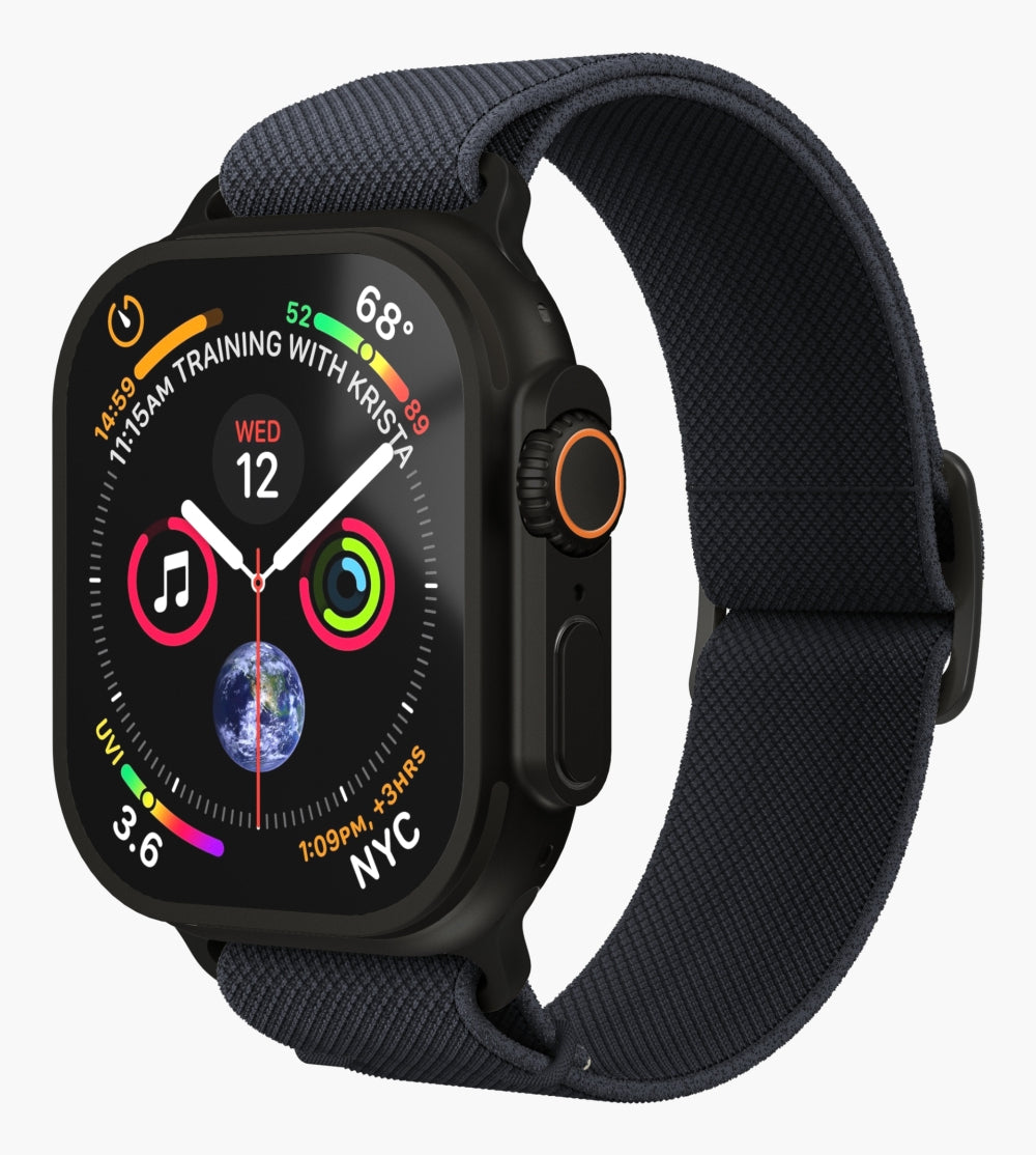 Vonmählen Classic Nylon Loop – Armband – für Apple Watch Ultra, Navy/Schwarz, One Size, Nylon