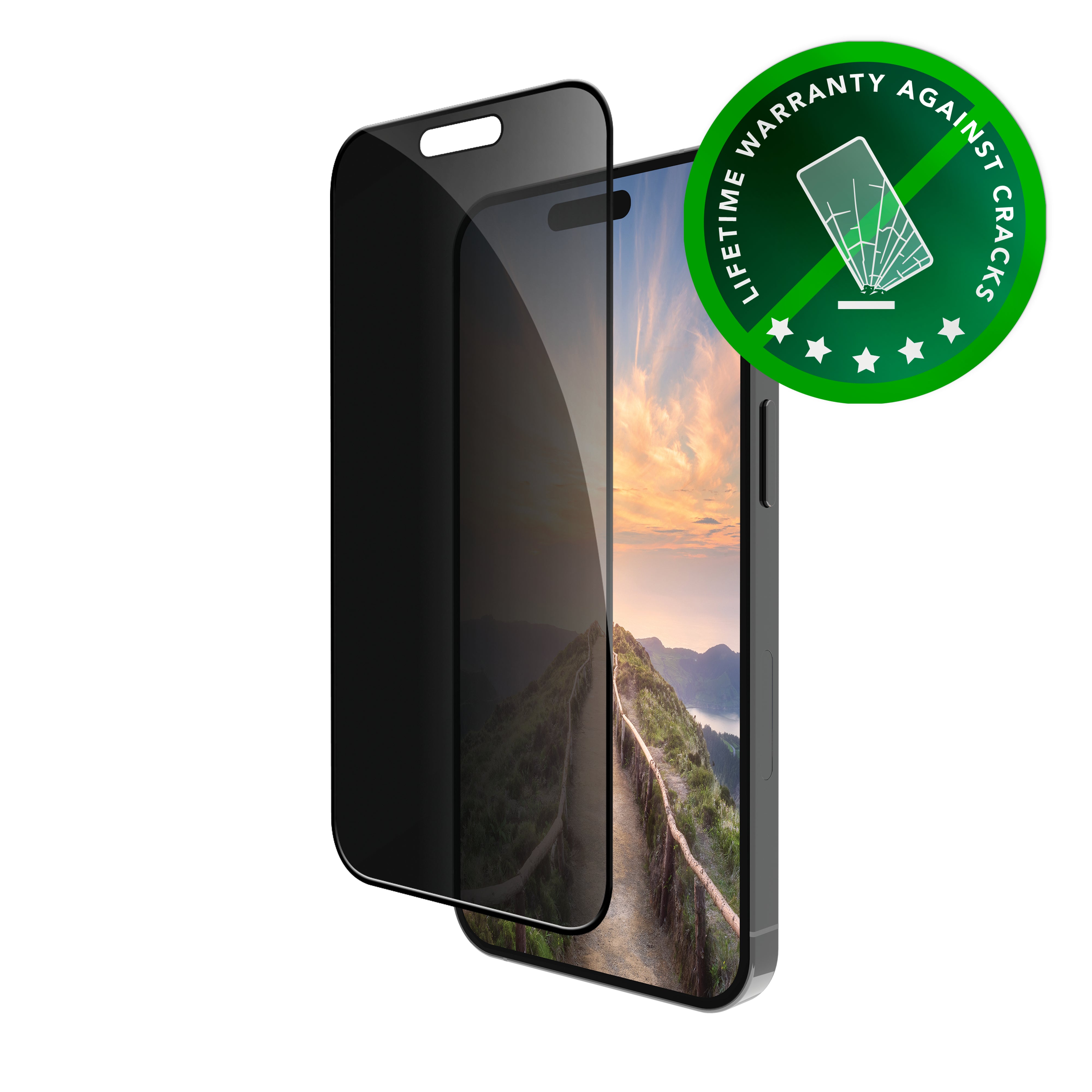 dbramante1928 Privacy-Filter (Folie), Antibakteriell – für iPhone 16 Pro
