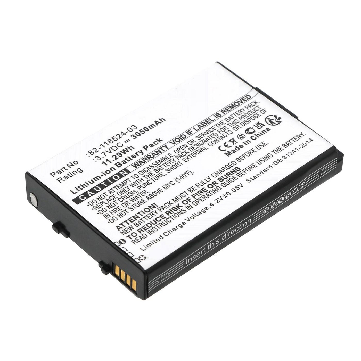 CoreParts Akku 3,7 V 3050 mAh, 11,3 Wh – für Zebra Barcode-Scanner