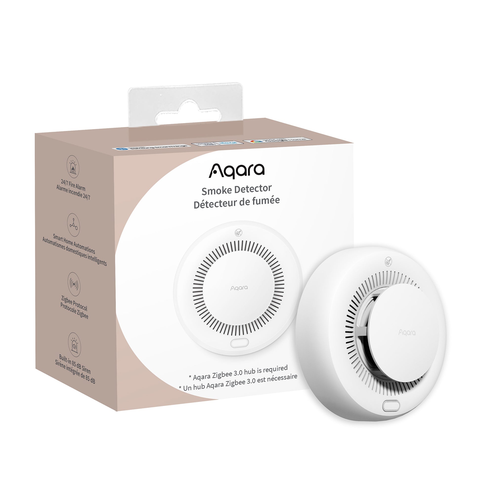 Aqara Rauchmelder, Funk, 10-Jahres-Batterie, 85 dB – Weiss