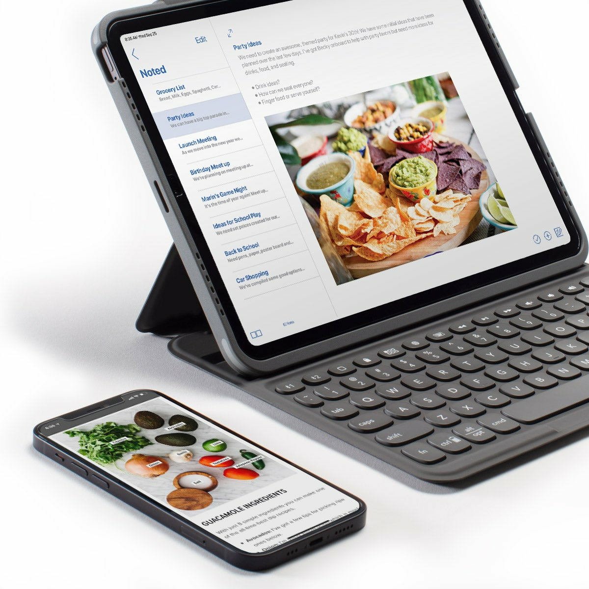ZAGG Keys Pro – Tastatur, UK-Layout (EN), Dunkelgrau – für Apple iPad 11"