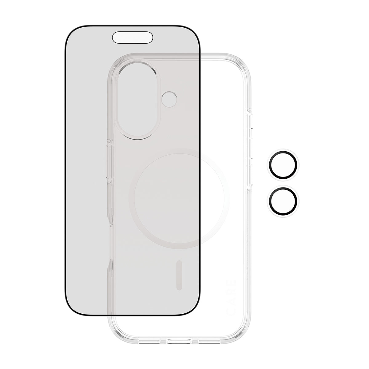 PanzerGlass Bildschirmschutzfolie CARE – für Apple iPhone 17 – Transparent – Privatsphäre-Filter