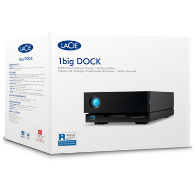 LaCie 1big Dock – 24 TB, 3.5", 7200 U/min, USB 3.2 Gen 1