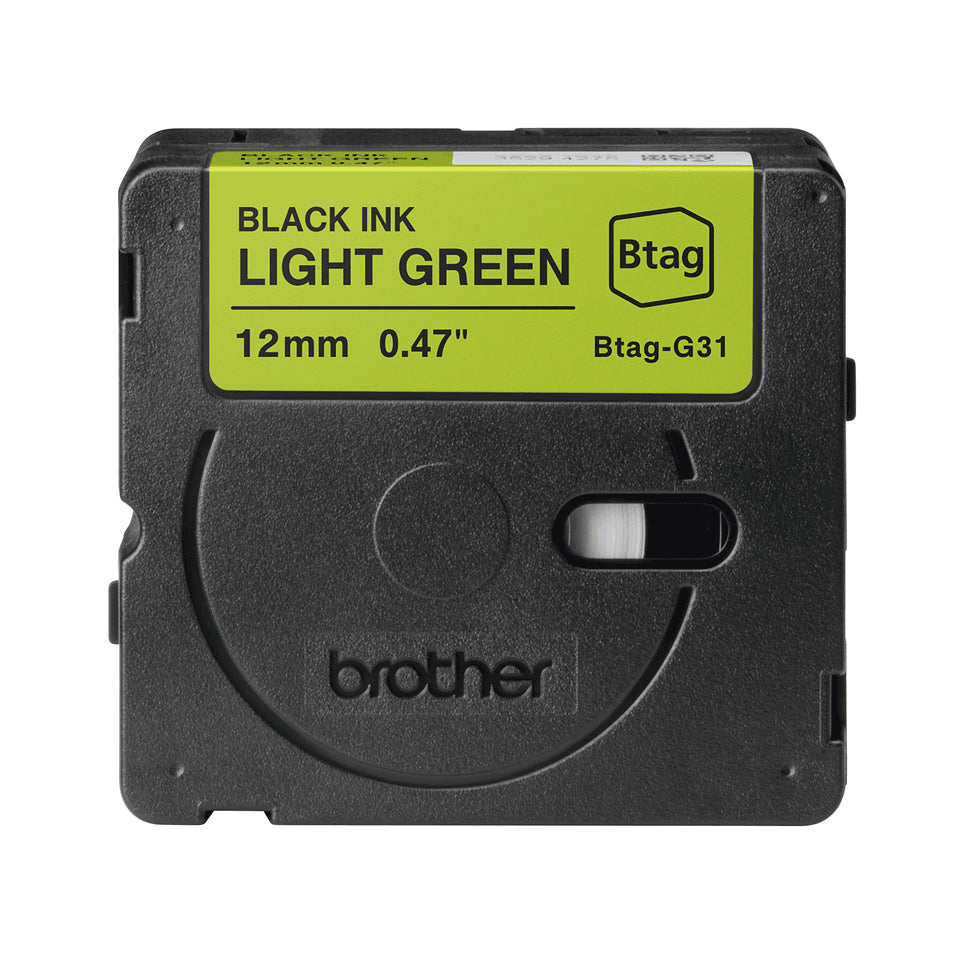 Brother Schriftband – 12 mm × 4 m, hellgrün, schwarz