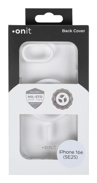 ONIT Backcover – für Apple iPhone 16e, MagSafe, TPU, Transparent, bis 3 m Sturzschutz
