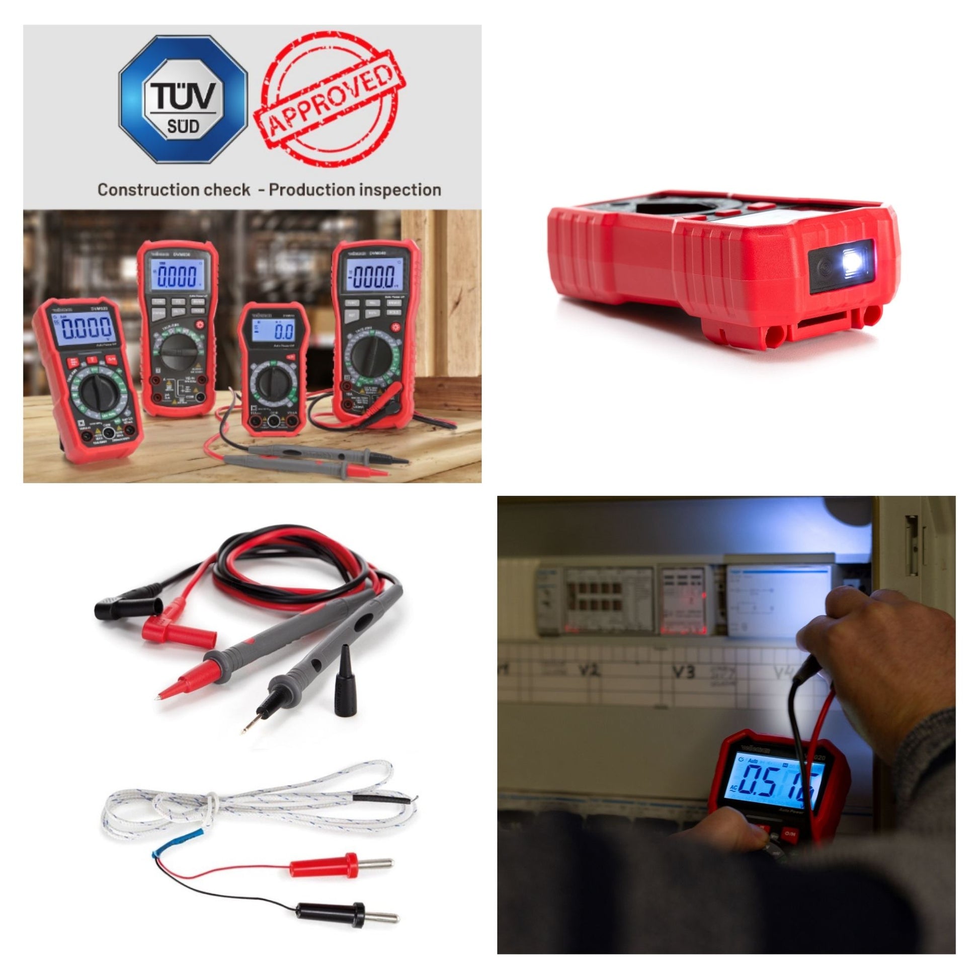 Velleman 469862 – Multimeter – Echt-Effektivwert, 0,1–600 V AC, CAT III 600 V