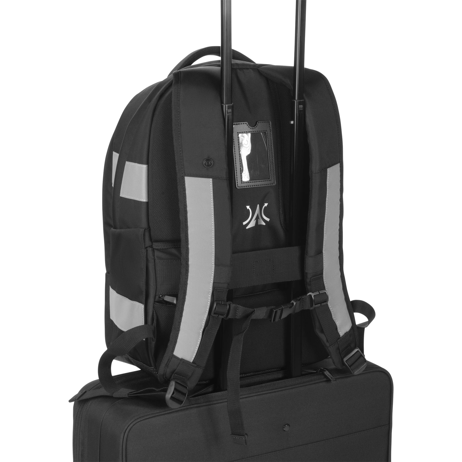DICOTA Freizeit-Rucksack – 25 l, schwarz, reflektierend