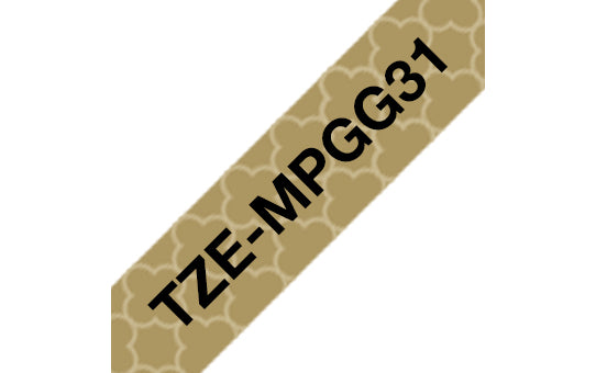 Brother Schriftband – 12 mm × 4 m, gold, schwarz, TZe
