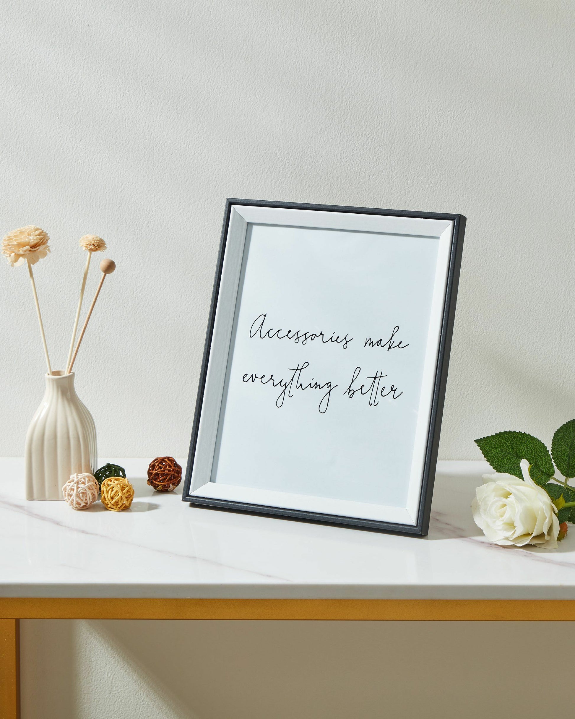 EGLO Renabie Bilderrahmen – für 20 × 25 cm – Glas & MDF & Holz, schwarz
