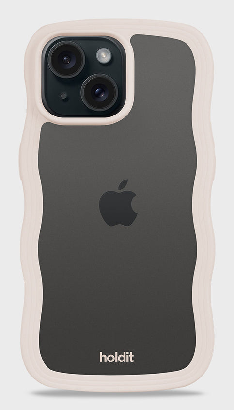 Holdit – Backcover Wavy – für Apple iPhone 17 – beige/transparent – TPU