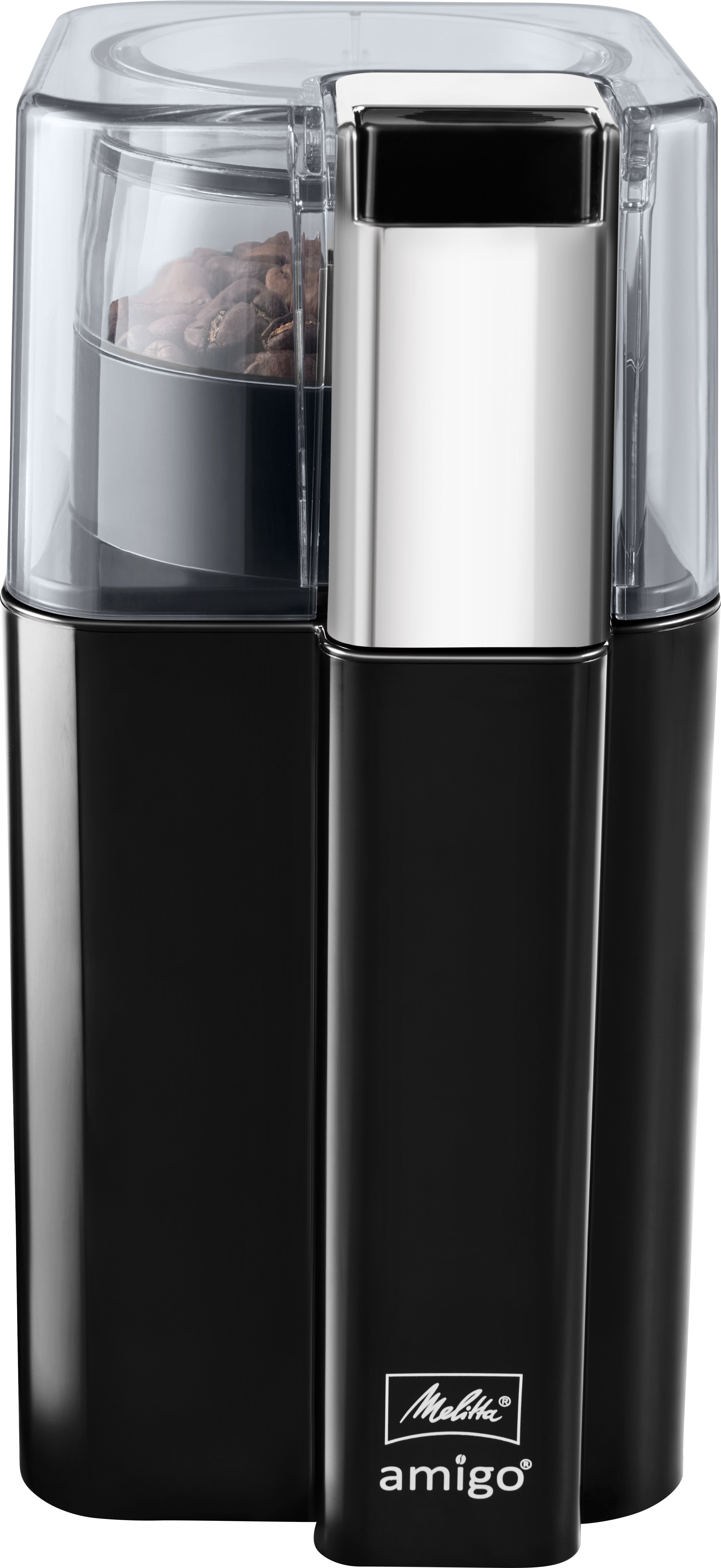 Melitta Kaffeemühle Amigo – 60 g, Schlagmesser, 170 W – schwarz/edelstahl