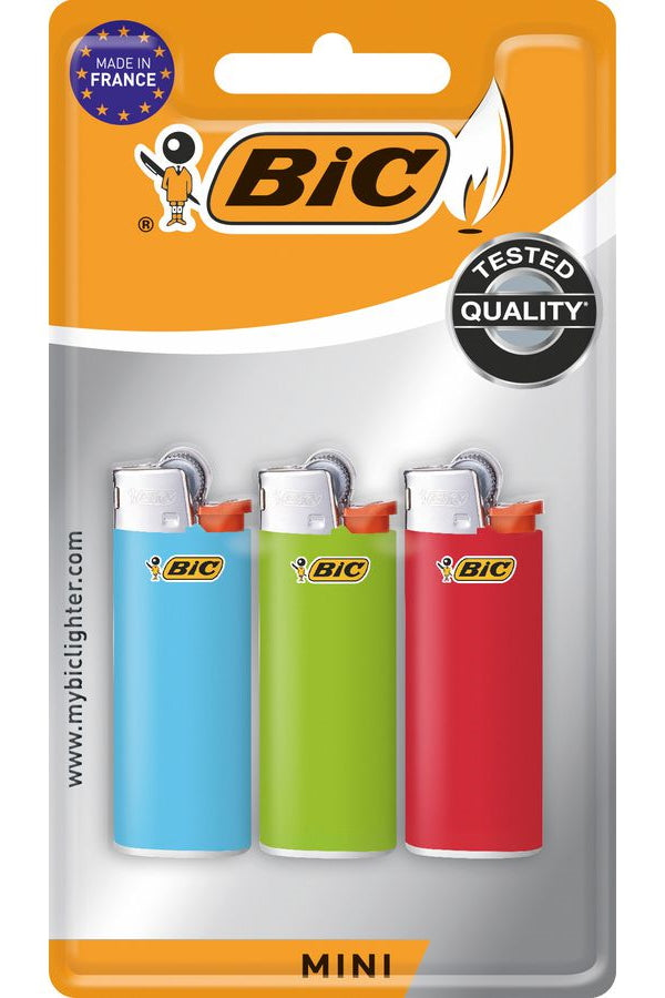 BIC Feuerzeuge J25 Mini Fahrzeuge – Metall/Kunststoff – 3 Stk – EN 13869