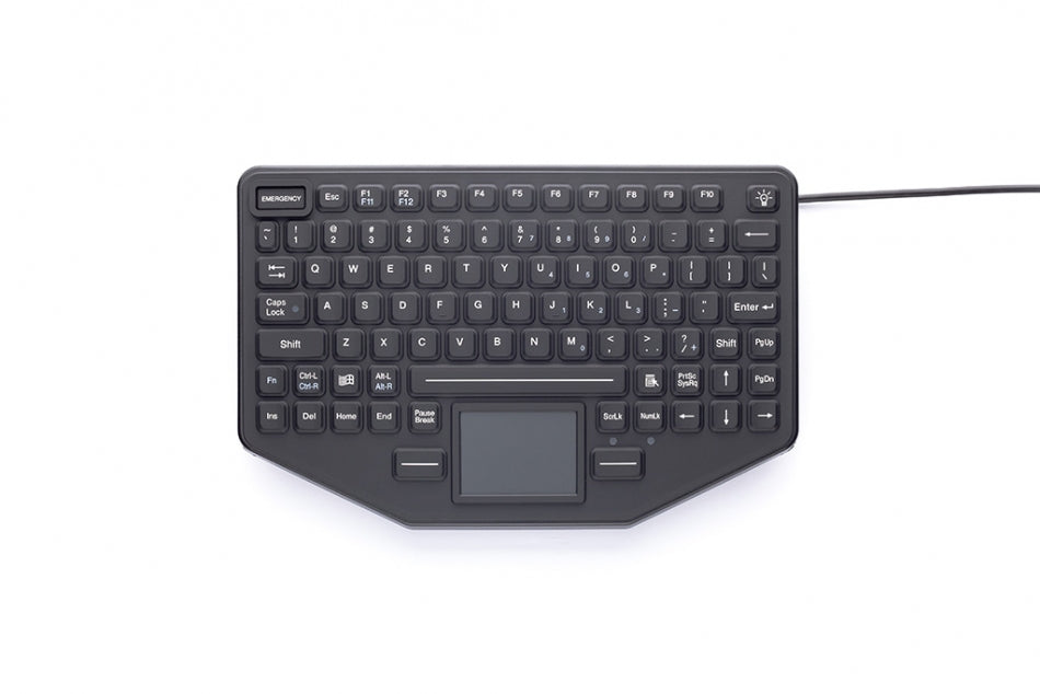 Gamber-Johnson Tastatur, einfarbige Beleuchtung, mit Touchpad, rot