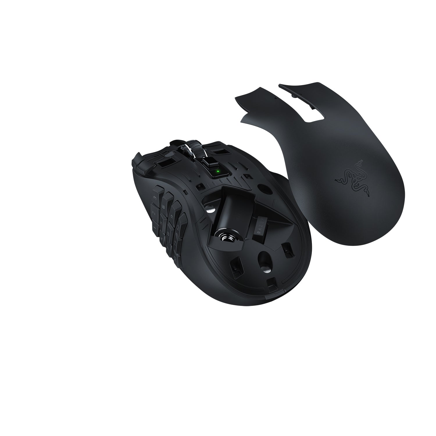 Razer Naga V2 HyperSpeed Gaming-Maus – kabellos, 21 Tasten, für Rechtshänder, integrierter Speicher, schwarz