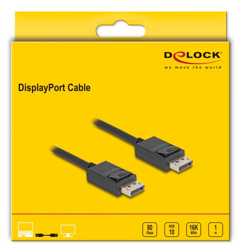 DeLOCK DisplayPort Kabel DP 2.1 16K 60 Hz – 1 m