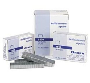 Ofrex Heftklammern 26/6 – Stahl, silber – 5000 Stk.