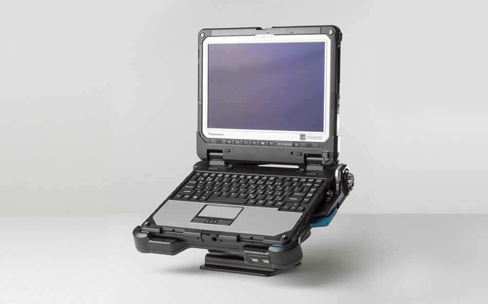 Gamber-Johnson Laptop-Arm (Tischmontage, DS-56-Basis) – für Laptops – Neigung 0–45°, 360° Drehung – Schwarz