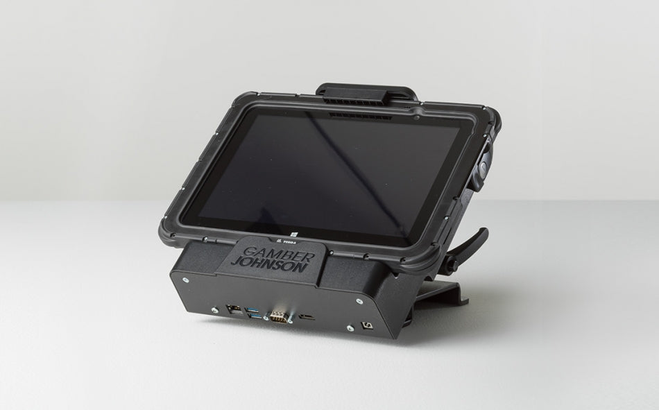 Gamber-Johnson Laptop-Arm (Tischmontage, DS-56-Basis) – für Laptops – Neigung 0–45°, 360° Drehung – Schwarz