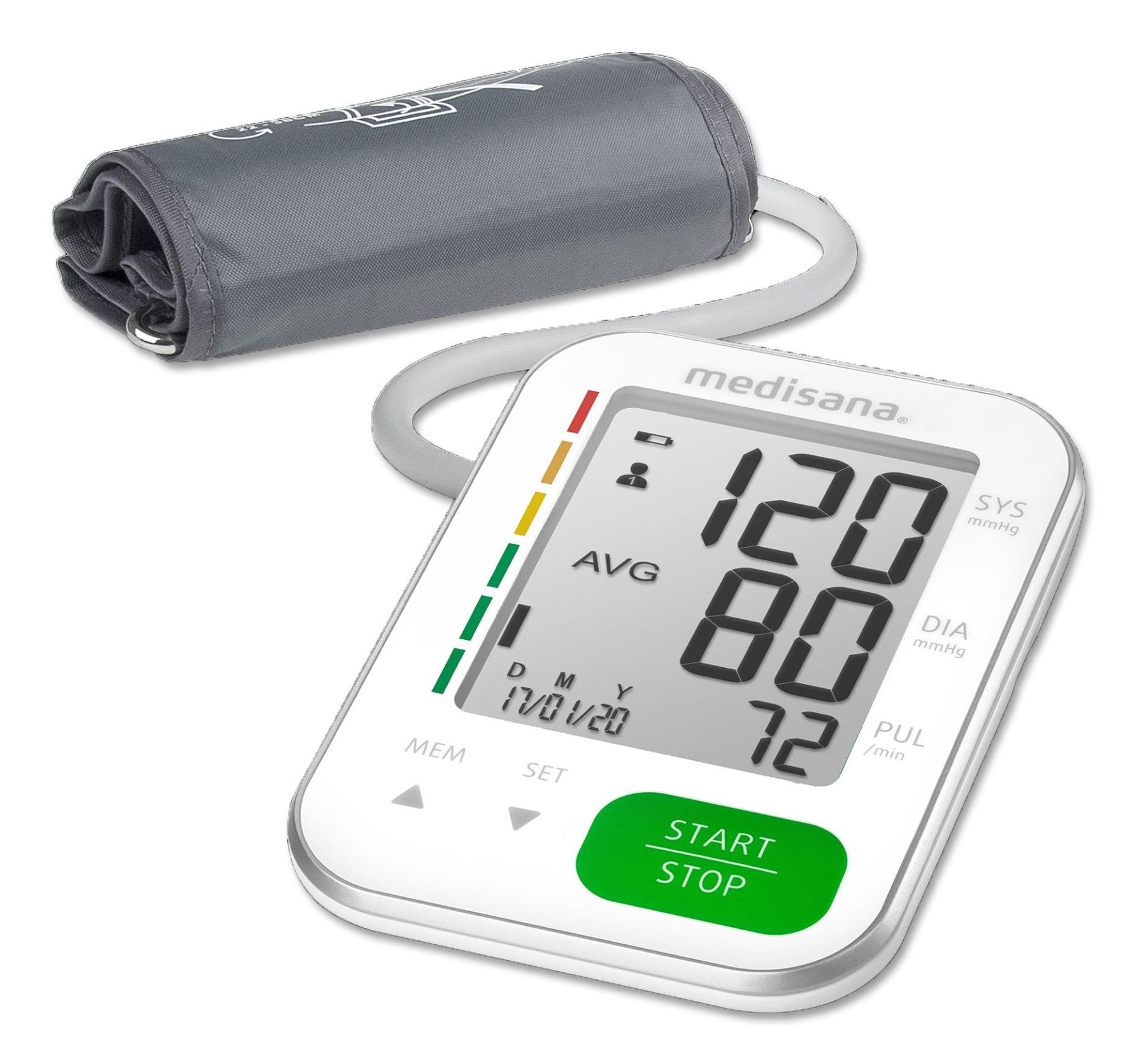 Medisana Blutdruckmessgerät BU565W – Oberarm, Umfang 22–42 cm, 240 Speicherplätze, 4 × AAA