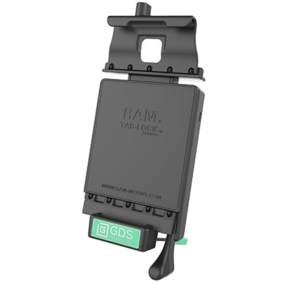 RAM Mounts Fahrzeug-Dock für Galaxy Tab A 8.0 (2017) – 2 A Ausgang, Mikro-USB – Schwarz/Grün