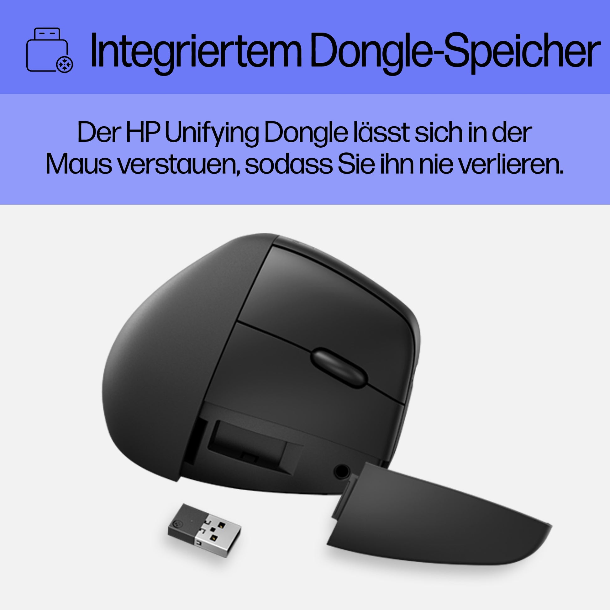 HP 920 Ergo Ergonomische Maus – kabellos, vertikal