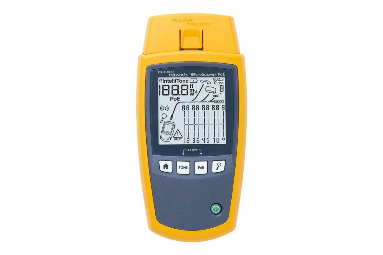 Fluke MS-POE – Netzwerk-Kabeltester – RJ45/RJ11, PoE, LCD