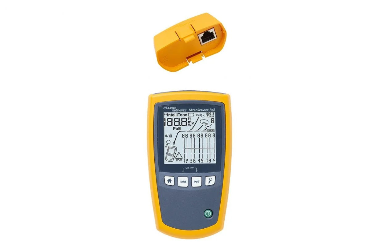 Fluke MS-POE – Netzwerk-Kabeltester – RJ45/RJ11, PoE, LCD