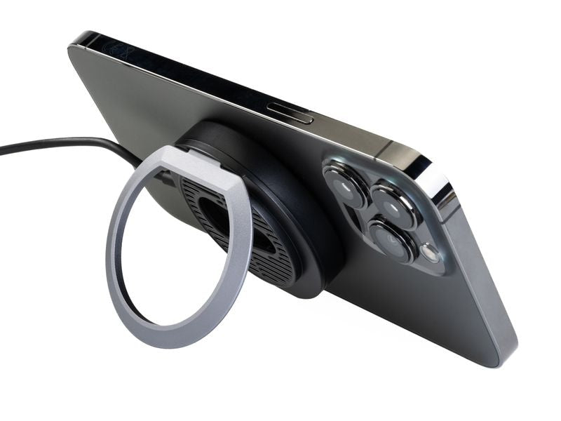 ONIT F02127 Kabelloses Ladegerät 15 W – Qi2, magnetisch – Saugnapfhalter, USB-C – für Smartphones – schwarz
