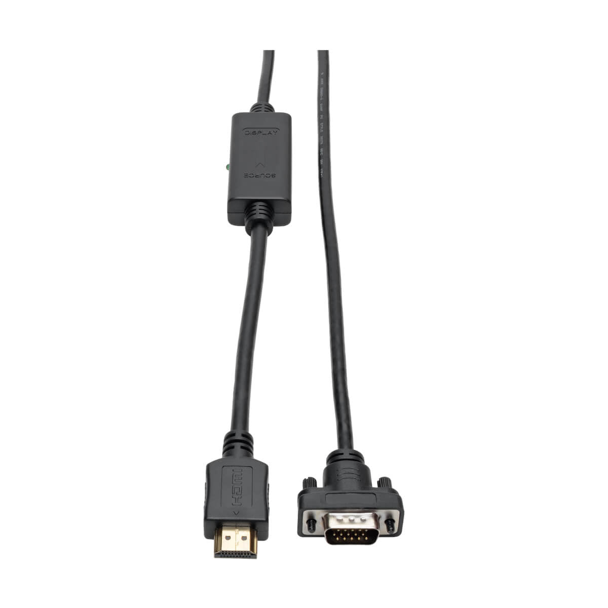 Tripp Lite P566-003-VGA Adapter HDMI zu VGA – aktiv, 0,9 m, Micro-USB B, Plug & Play, schwarz