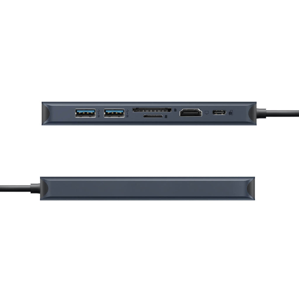 Targus HD4003GL Multiport-Adapter – USB-C, 1× HDMI, 2× USB-A, 100 W PD, GbE, SD/microSD, für Windows/Mac