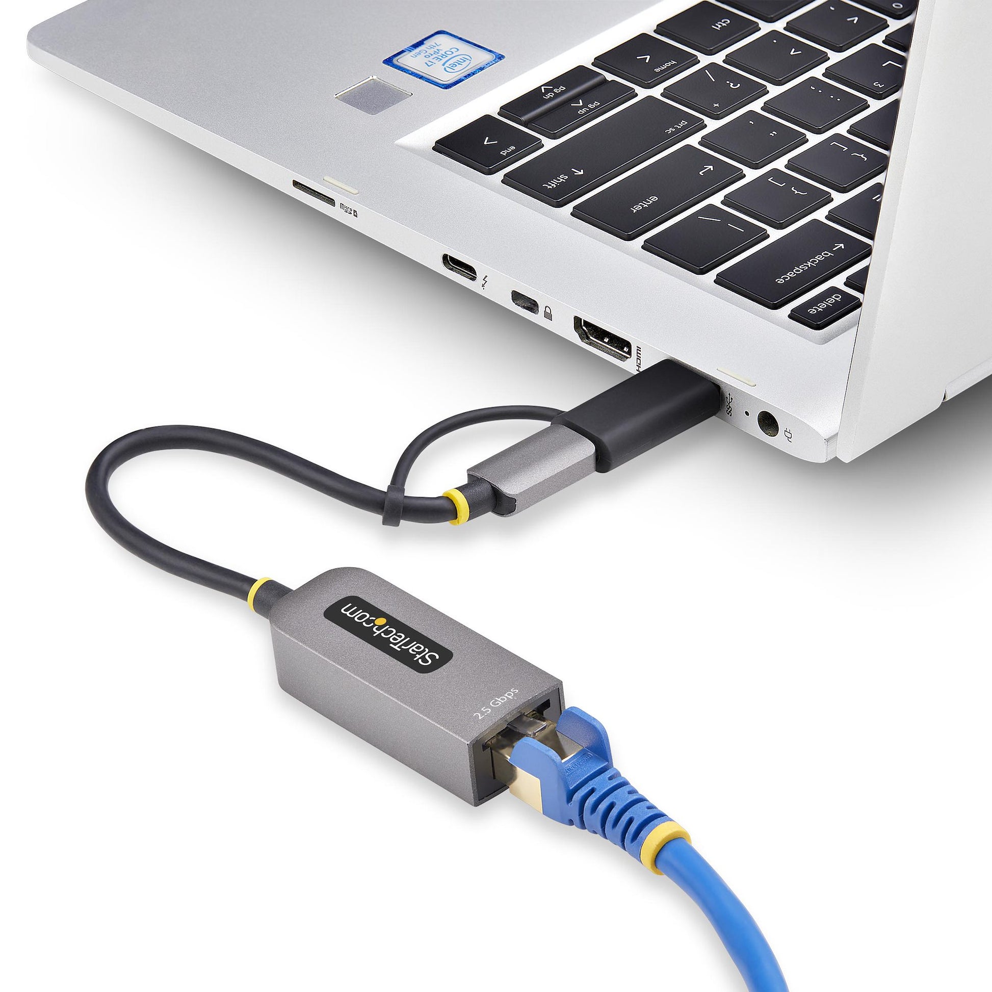 StarTech.com Netzwerkadapter USB-C/USB-A zu RJ-45 – 2,5 Gbit/s, USB 3.2 Gen 1, 0,152 m – für Windows/Mac/Linux
